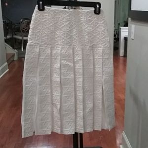 Malo cashmere & sheer pleated skirt